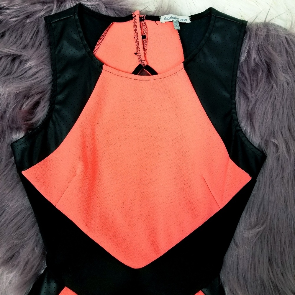 Charlotte Russe neon orange dress - Picture 6 of 6